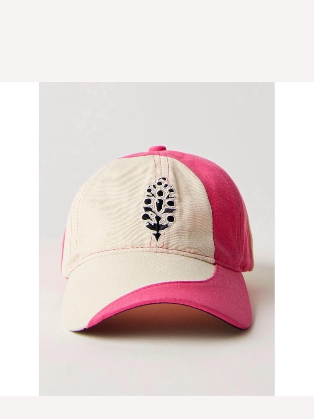 FP Movement by Free People pink and cream Rule The Court baseball hat